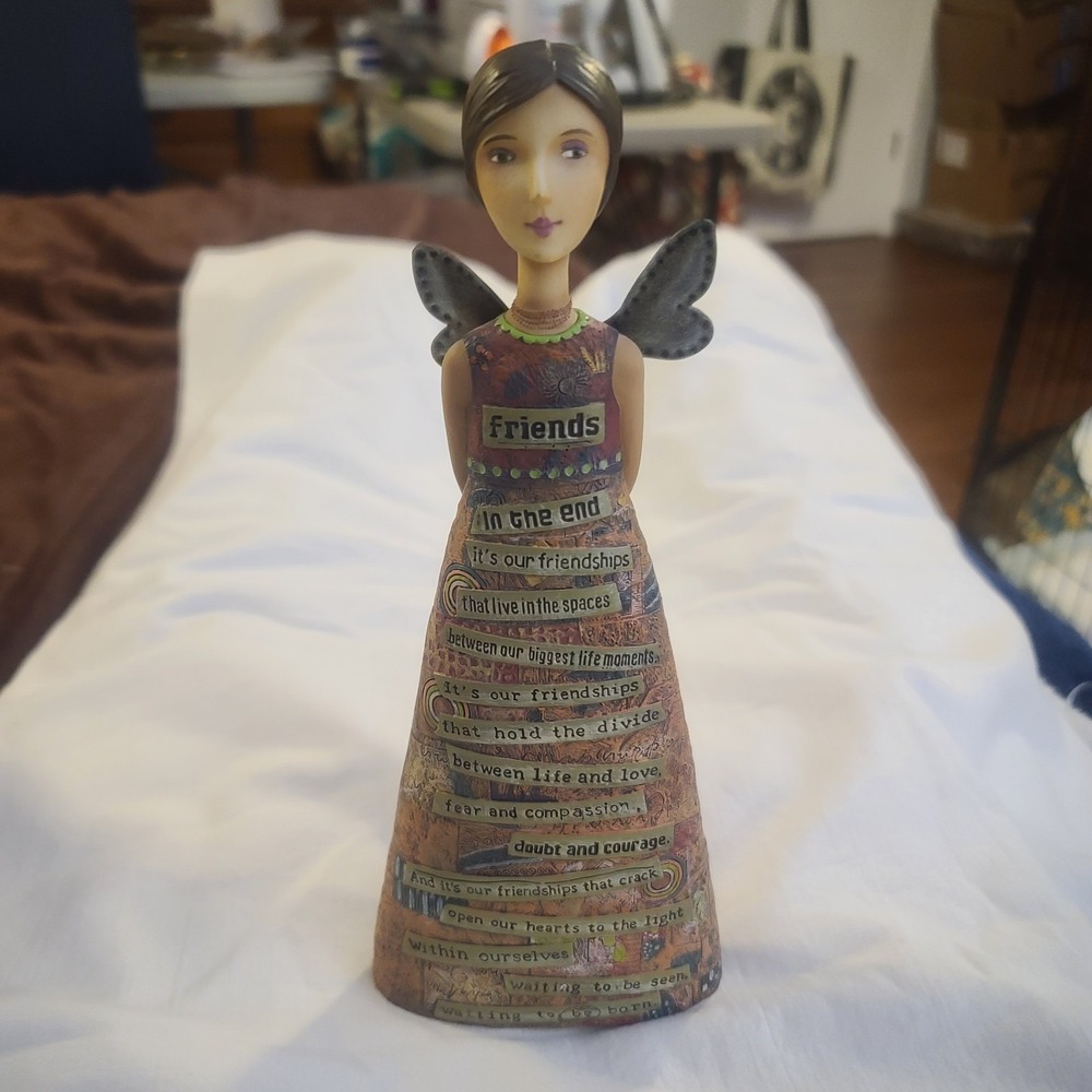 DEMDACO Kelly Rae Roberts 2011 Friends Figure ~Angel Figurine 9" tall Sweet Gift